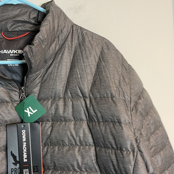 Hawke & Co. sport packable ultralight gray down jacket size extra large - Picture 3 of 11
